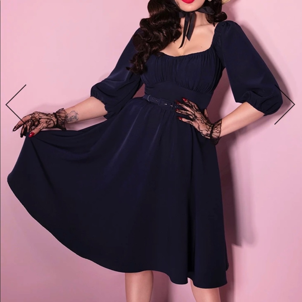 Navy Vacation Dress Vixen Micheline Pitt